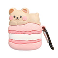 Cute Macaroon Bear Premium AirPods Case Shock Proof Cover