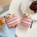 Cute Macaroon Bear Premium AirPods Case Shock Proof Cover