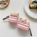 Cute Macaroon Bear Premium AirPods Case Shock Proof Cover