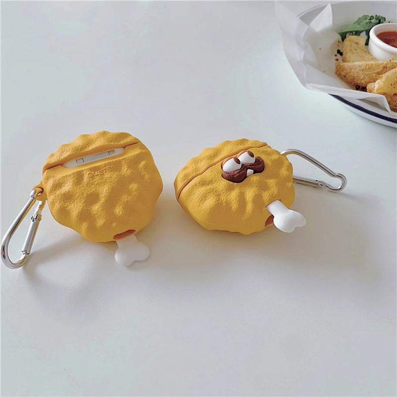 Mustache Fried Chicken Leg Premium AirPods Case Shock Proof Cover