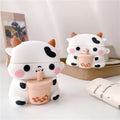 Cute Bubble Tea Cow Premium AirPods Case Shock Proof Cover