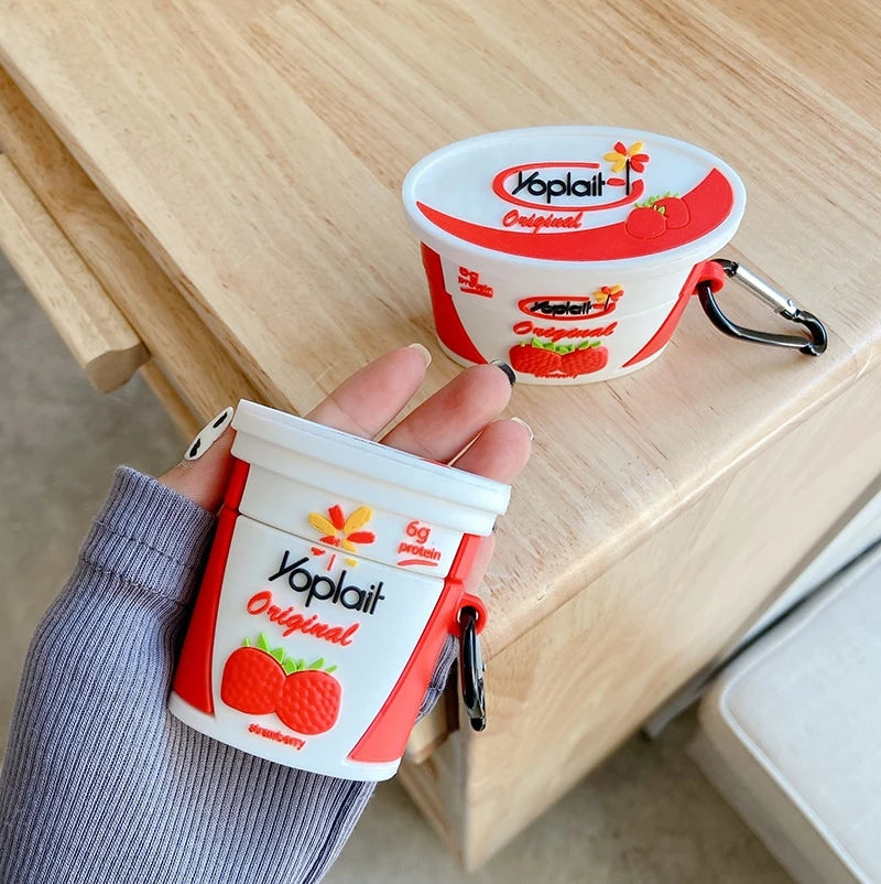 Yoplait Strawberry Yogurt Premium AirPods Case Shock Proof Cover