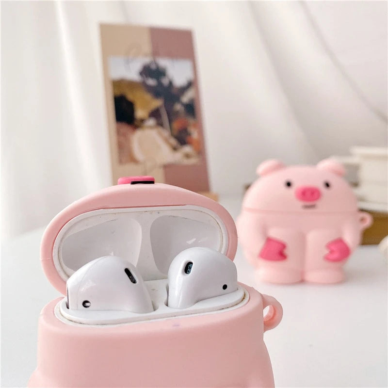 Cute Pig 'Huggings Knees' Premium AirPods Case Shock Proof Cover