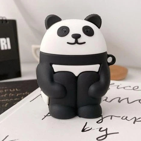 Cute Panda 'Hugging Knees' Premium AirPods Case Shock Proof Cover