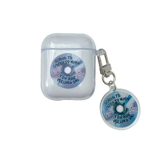 Clear Acrylic 'Sad Songs' AirPods Case Shock Proof Cover