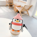 Cute Cross Country Skiing Penguin Premium AirPods Case Shock Proof Cover