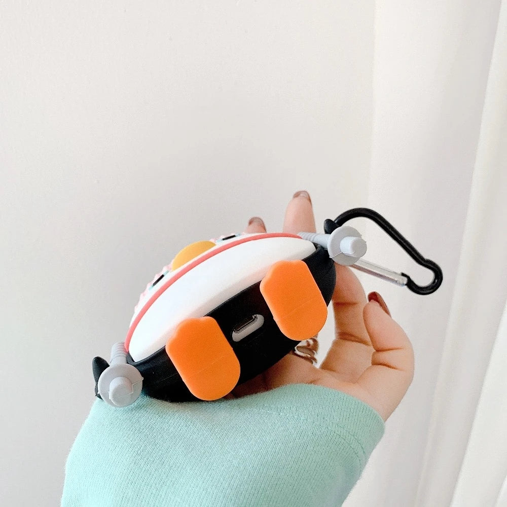 Cute Cross Country Skiing Penguin Premium AirPods Pro Case Shock Proof Cover