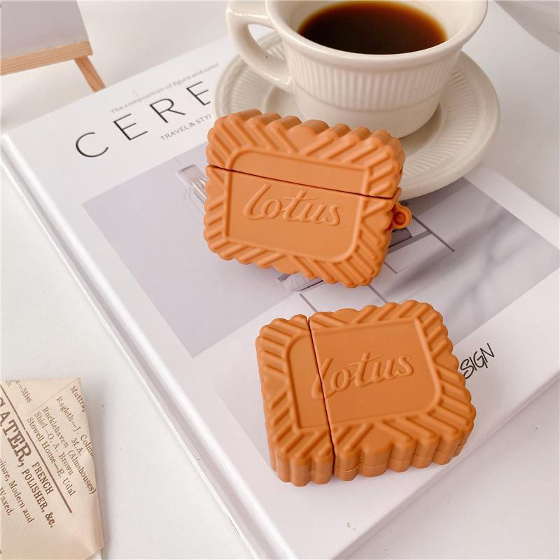 Lotus Caramel Cookie Premium AirPods Case Shock Proof Cover