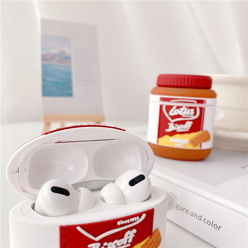 Lotus Caramel Cookie Spread Premium AirPods Pro Case Shock Proof Cover