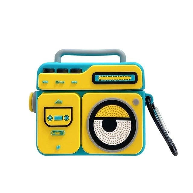 Cute Minions Retro Boom Box Premium AirPods Case Shock Proof Cover