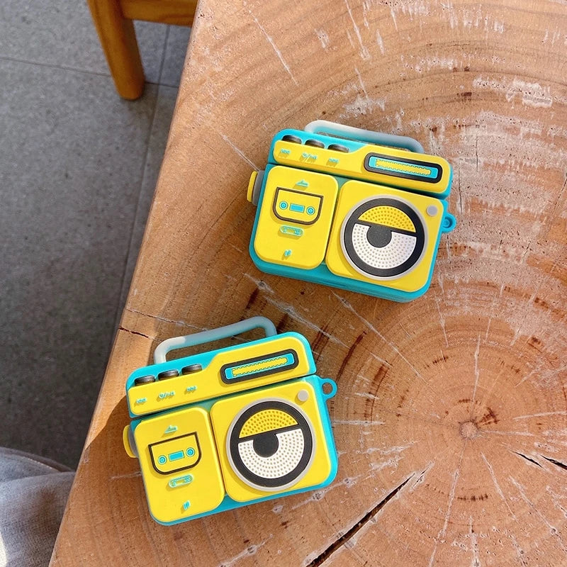 Cute Minions Retro Boom Box Premium AirPods Pro Case Shock Proof Cover