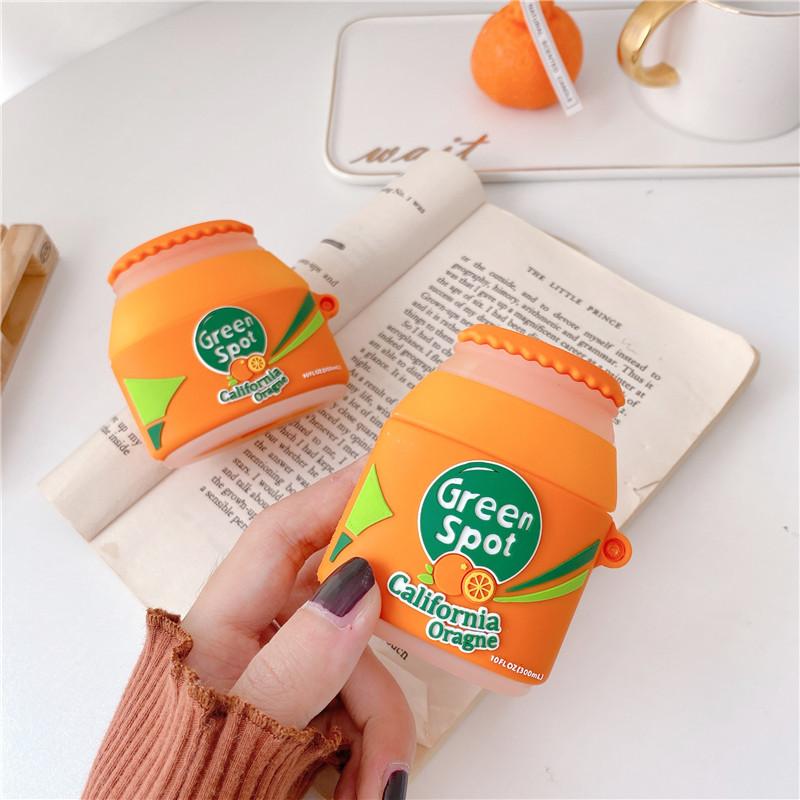 Green Spot Orange Juice Premium AirPods Case Shock Proof Cover