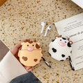 Cute Round Cow Premium AirPods Case Shock Proof Cover