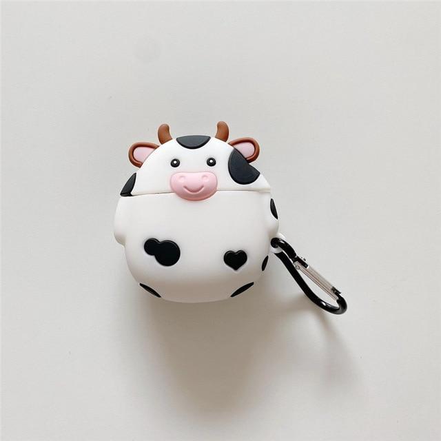 Cute Round Cow Premium AirPods Case Shock Proof Cover