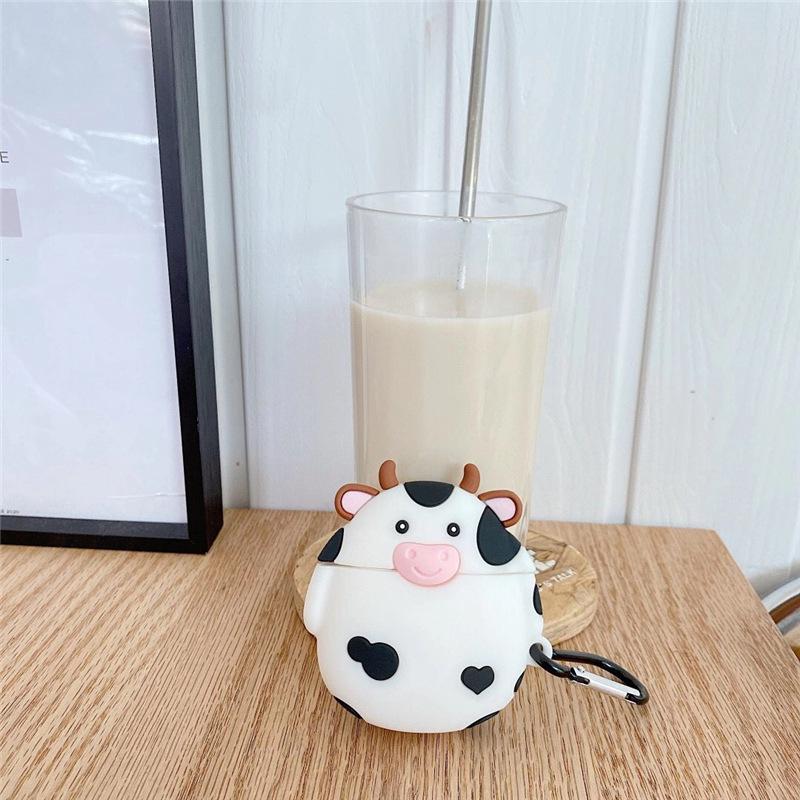 Cute Round Cow Premium AirPods Case Shock Proof Cover