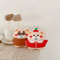 Cute Teddy Bear 'Hearts and Cherries' Premium AirPods Case Shock Proof Cover