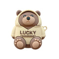 Cute Lucky Teddy Bear Premium AirPods Case Shock Proof Cover