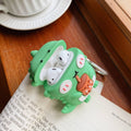 Cute Dinosaur Sipping Bubble Tea Premium AirPods Case Shock Proof Cover