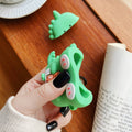 Cute Dinosaur Sipping Bubble Tea Premium AirPods Case Shock Proof Cover