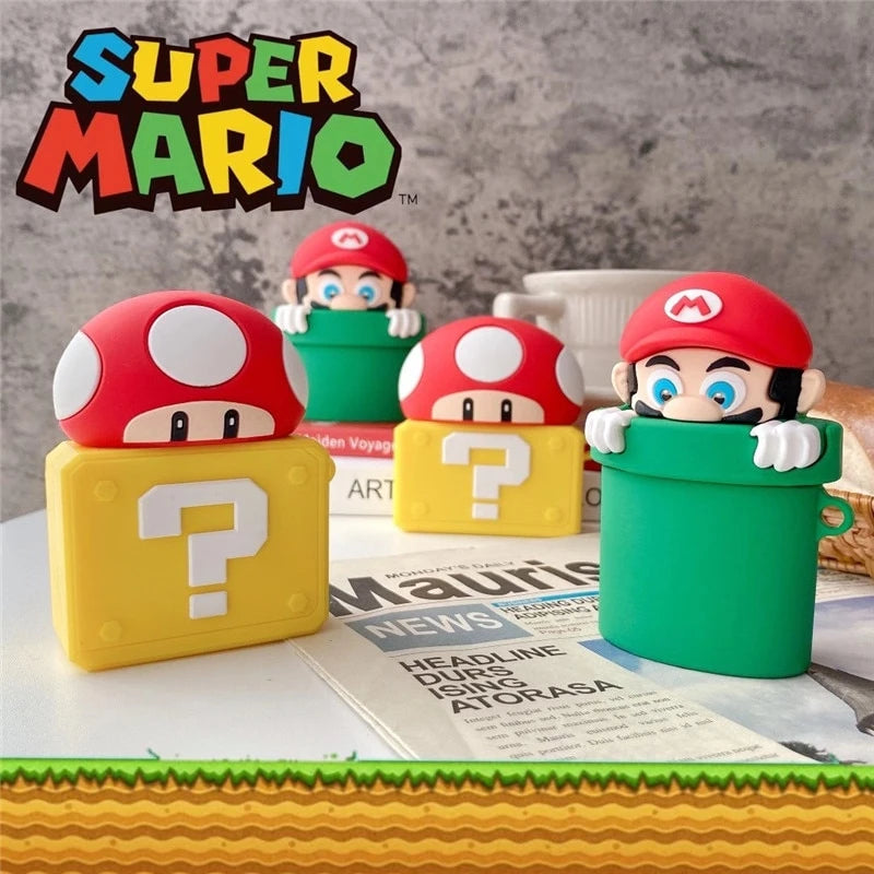 Super Mario Bros 'Mushroom | Question Block' Premium AirPods Case Shock Proof Cover