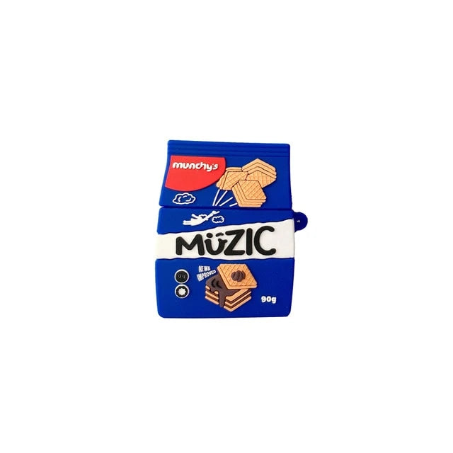 Munchy's Muzic Chocolate Biscuit Premium AirPods Case Shock Proof Cover