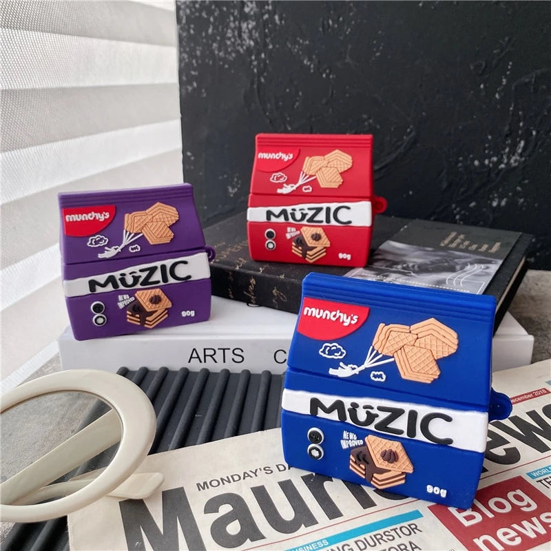 Munchy's Muzic Chocolate Biscuit Premium AirPods Pro Case Shock Proof Cover