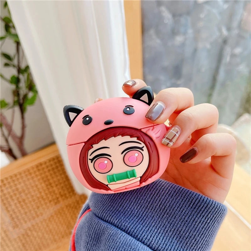 Demon Slayer 'Nezuko | Pink Hat' AirPods Case Shock Proof Cover