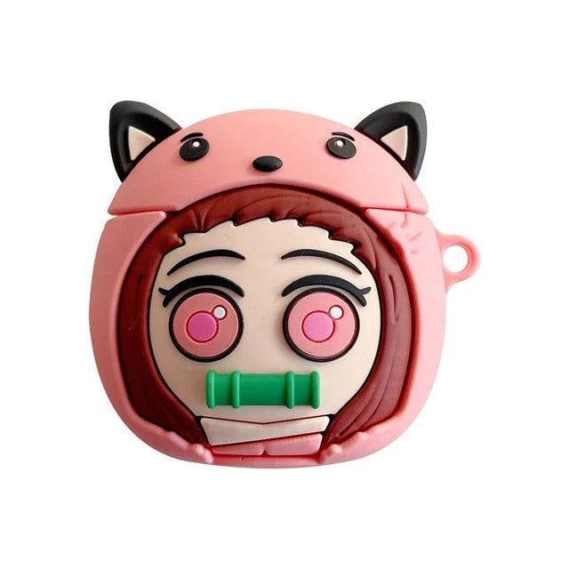 Demon Slayer 'Nezuko | Pink Hat' AirPods Case Shock Proof Cover