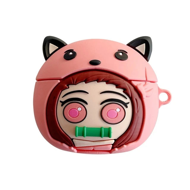 Demon Slayer 'Nezuko | Pink Hat' AirPods Case Shock Proof Cover