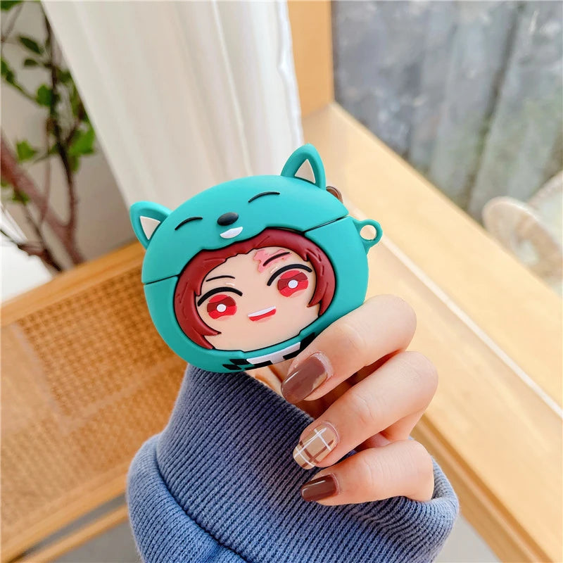 Demon Slayer 'Tanjiro | Blue Hat' AirPods Pro Case Shock Proof Cover
