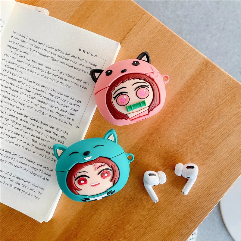 Demon Slayer 'Tanjiro | Blue Hat' AirPods Pro Case Shock Proof Cover