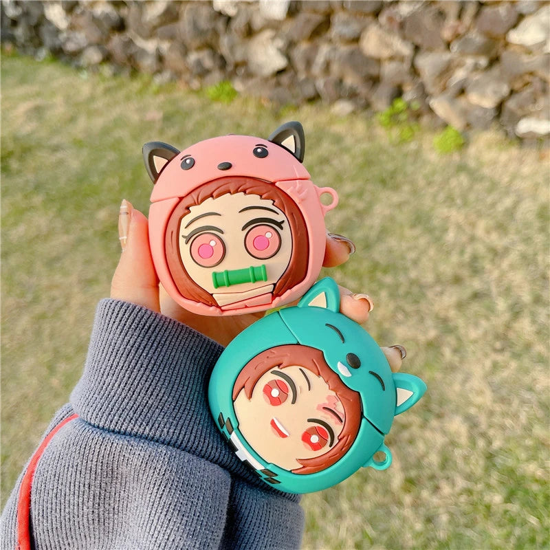 Demon Slayer 'Nezuko | Pink Hat' AirPods Case Shock Proof Cover