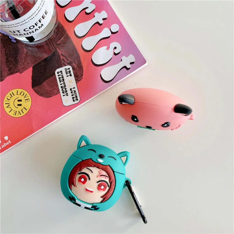 Demon Slayer 'Tanjiro | Blue Hat' AirPods Case Shock Proof Cover