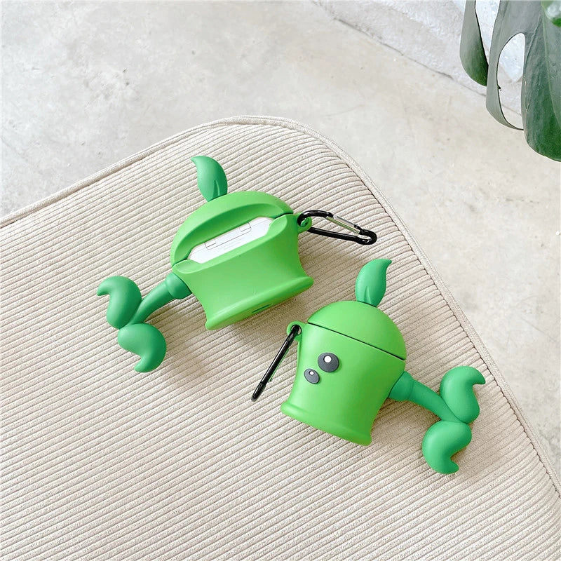 Cute Cartoon Pea Case Premium AirPods Case Shock Proof Cover