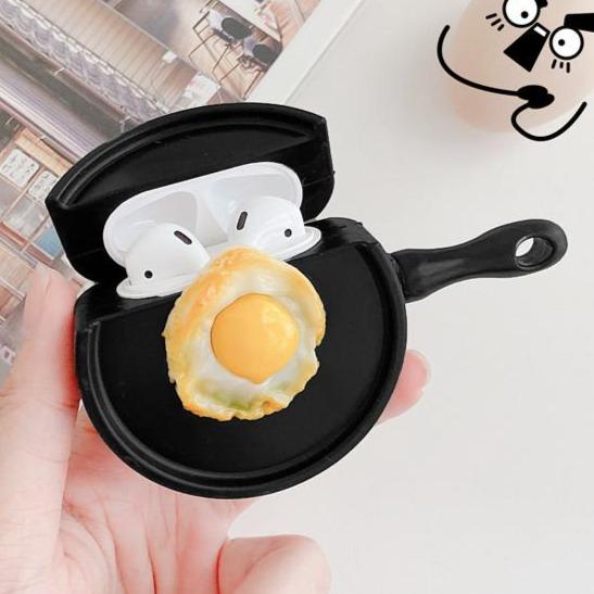 Fried Egg on Pan Premium AirPods Case Shock Proof Cover