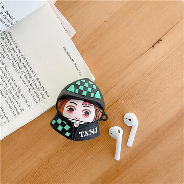 Demon Slayer 'Tanjiro in Rain Coat' Premium AirPods Case Shock Proof Cover