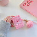 Cute Pink Retro Mobile Phone Premium AirPods Case Shock Proof Cover