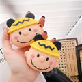 Charlie Brown in a Mouse Hat Premium AirPods Case Shock Proof Cover