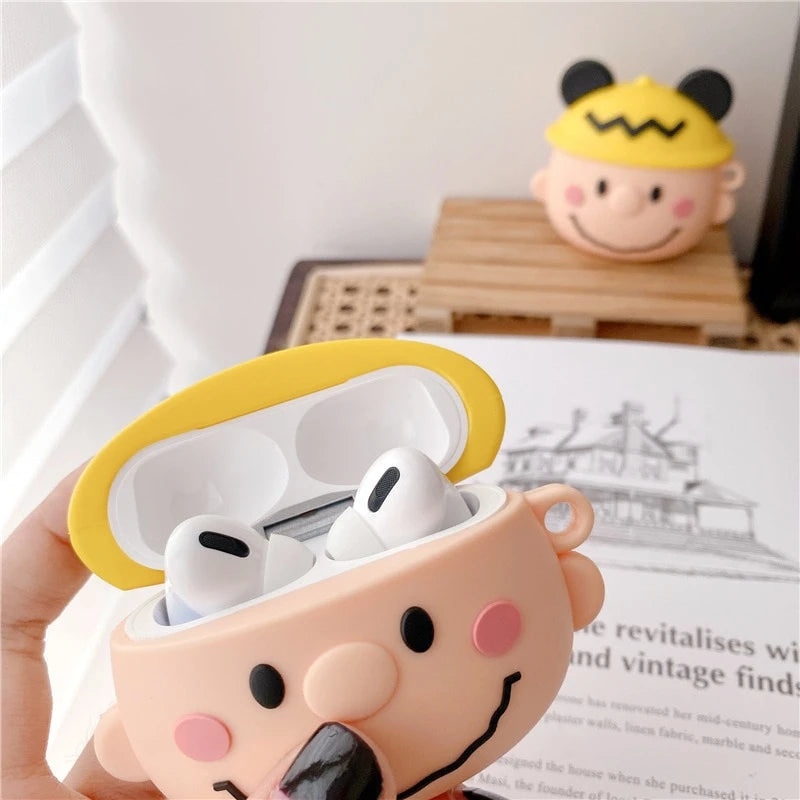 Charlie Brown in a Mouse Hat Premium AirPods Pro Case Shock Proof Cover