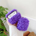 Cute Purple Plush AirPods Pro Case Shock Proof Cover