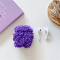 Cute Purple Plush AirPods Case Shock Proof Cover