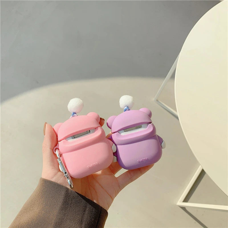 Party Hat Teddy Bear Premium AirPods Pro Case Shock Proof Cover