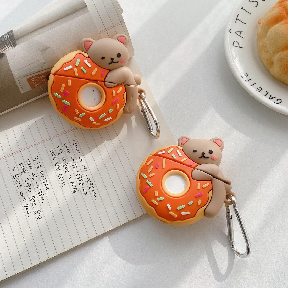 Cute Donut Bear Premium AirPods Case Shock Proof Cover