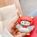 Cute Penguin in Fox Hat Premium AirPods Case Shock Proof Cover