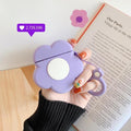 Purple Flower Premium AirPods Case Shock Proof Cover