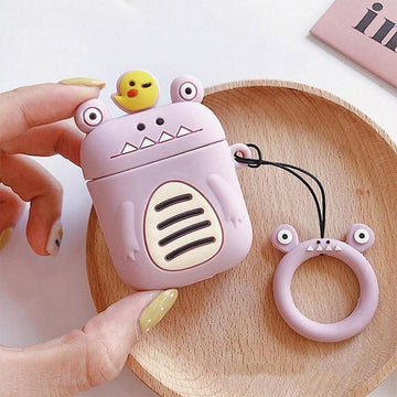 Purple Little Monster AirPods Case Shock Proof Cover
