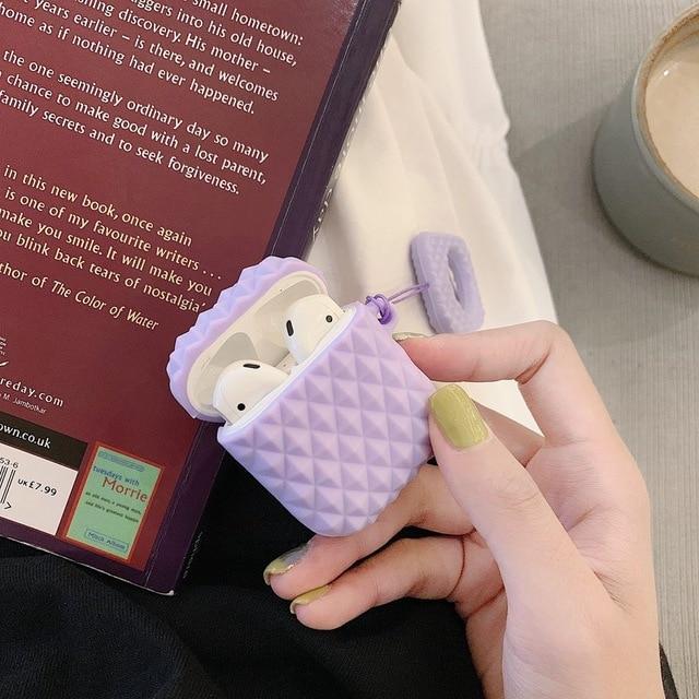 Purple Textured AirPod Case Shock Proof Cover