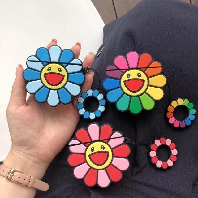 Rainbow Happy Sunflower Premium AirPods Case Shock Proof Cover