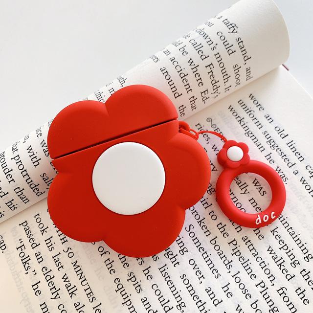 Red Flower Premium AirPods Case Shock Proof Cover