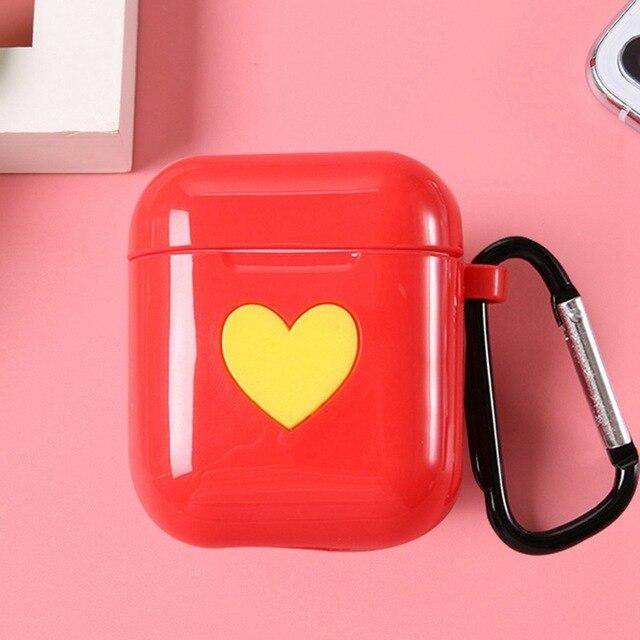 Red Heart AirPods Case Shock Proof Cover